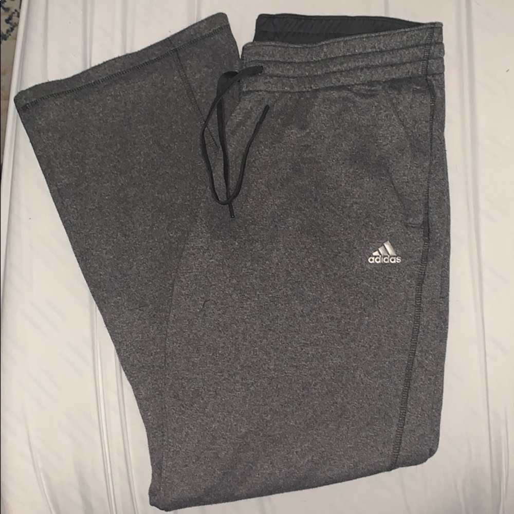Adidas women’s grey sweatpants. Petite size L
